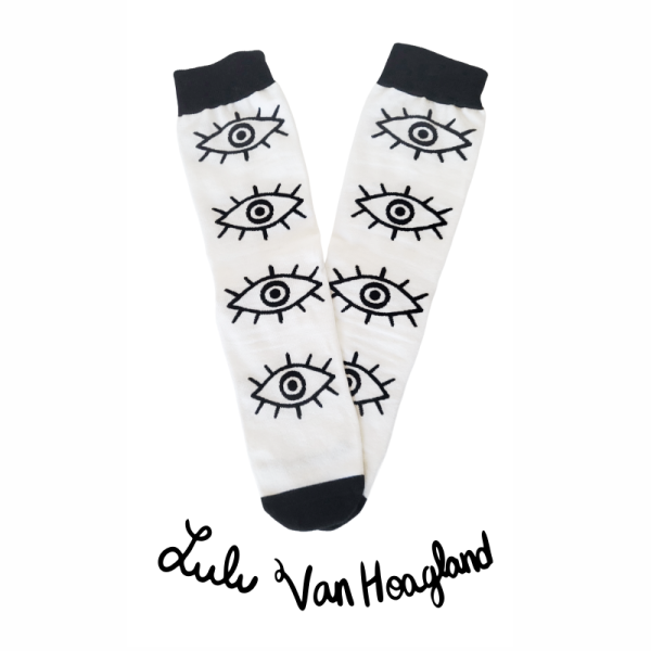 Lulu Van Hoagland Eye See You Mid Calf Socks