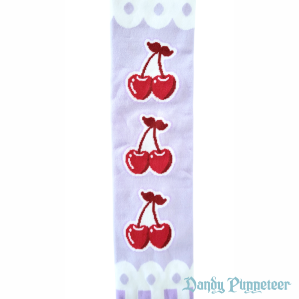 Cherry Gingham Over Knee Socks - Image 3