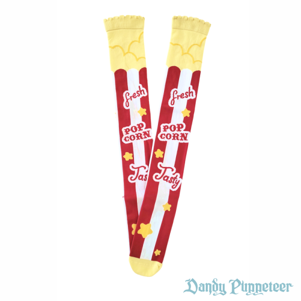 Fresh Tasty Popcorn Over Knee Socks